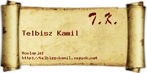 Telbisz Kamil névjegykártya